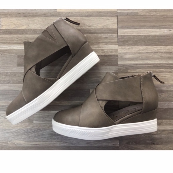 JEFFREY Cut out Sneakers - TAUPE - Picture 6 of 6